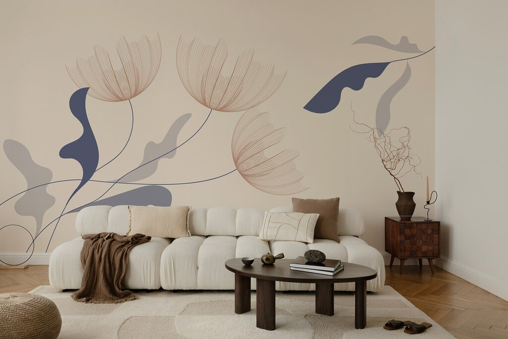 Delicate floral design in soft tones Delicate floral design in soft tones