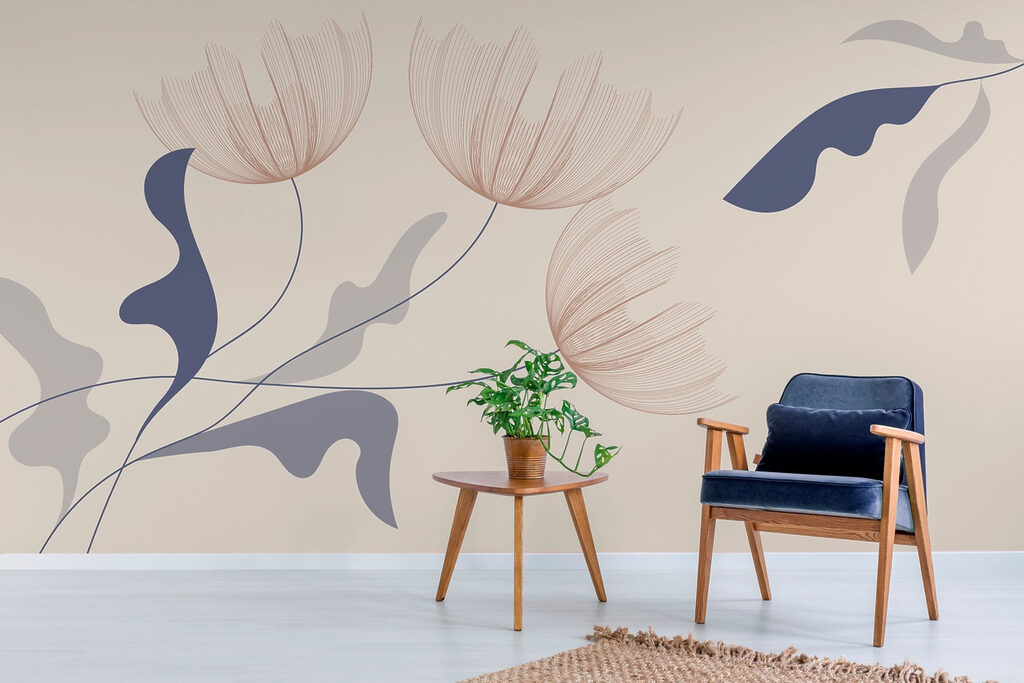 Delicate floral design in soft tones Delicate floral design in soft tones