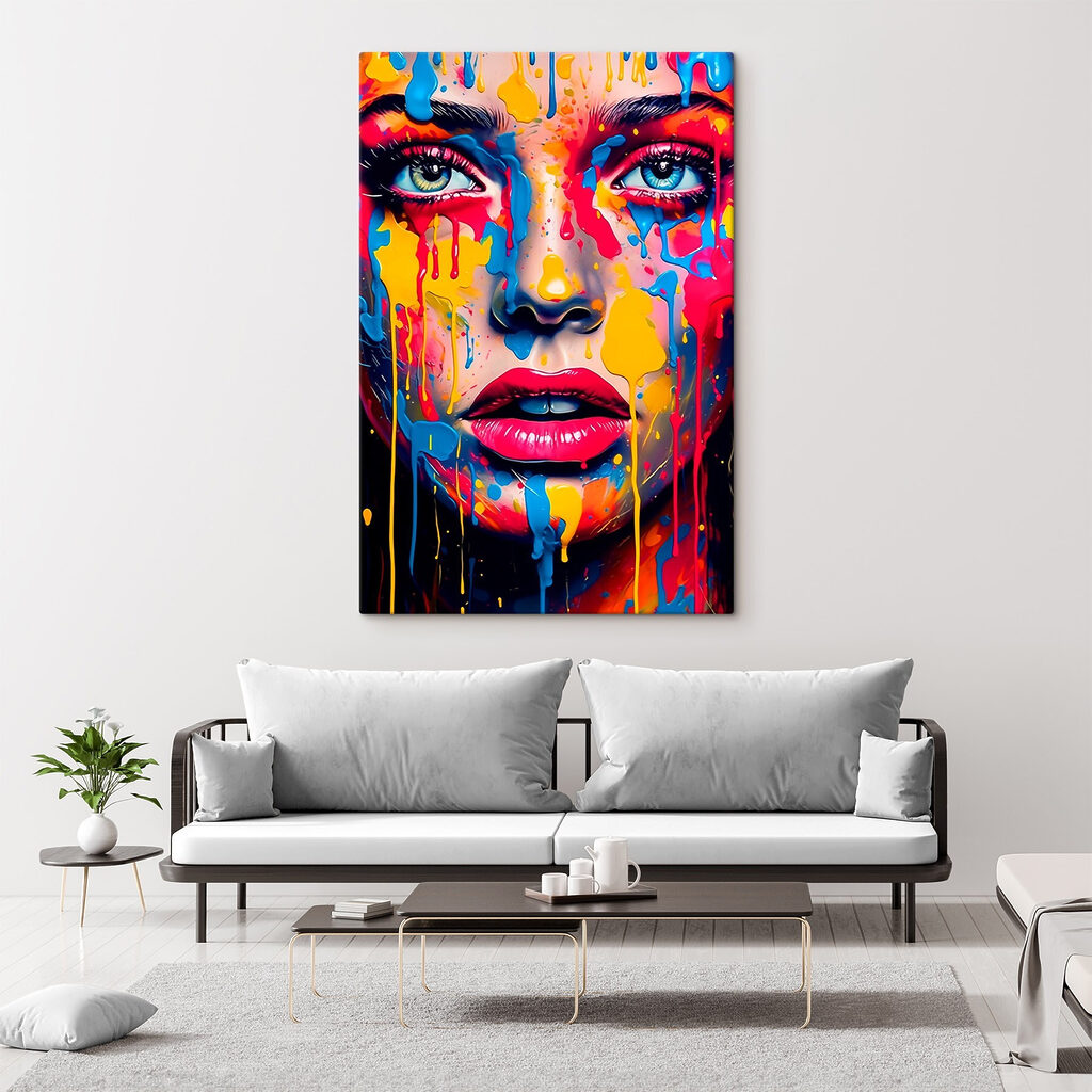 Woman with paint on her face Woman with paint on her face