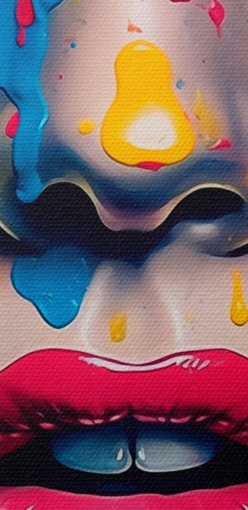 Woman with paint on her face Woman with paint on her face