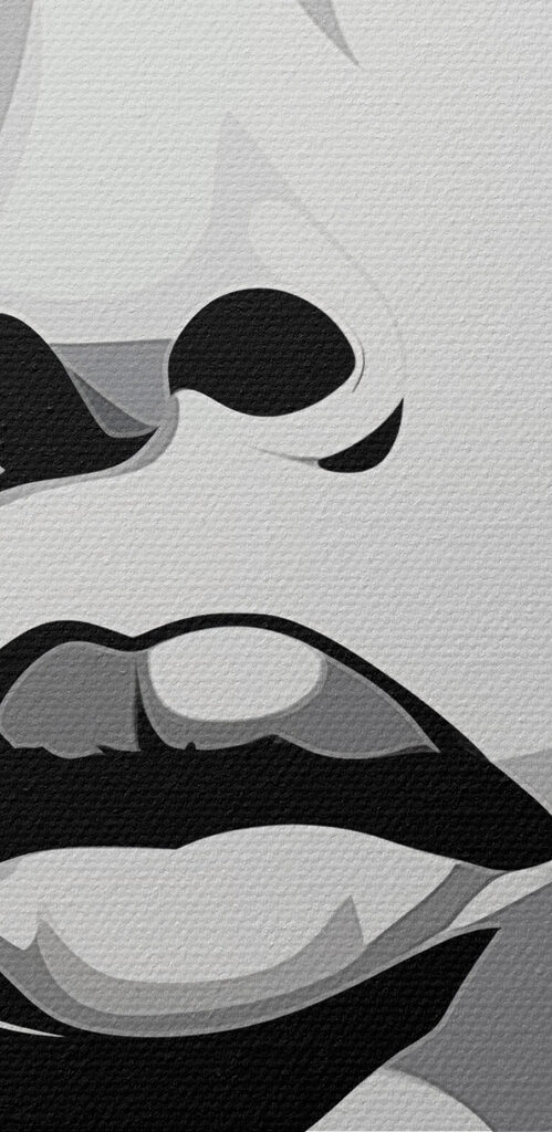 Woman with large earrings