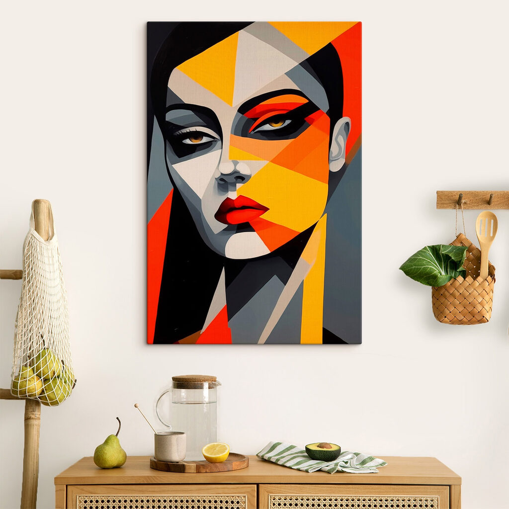 Painting of a woman's face