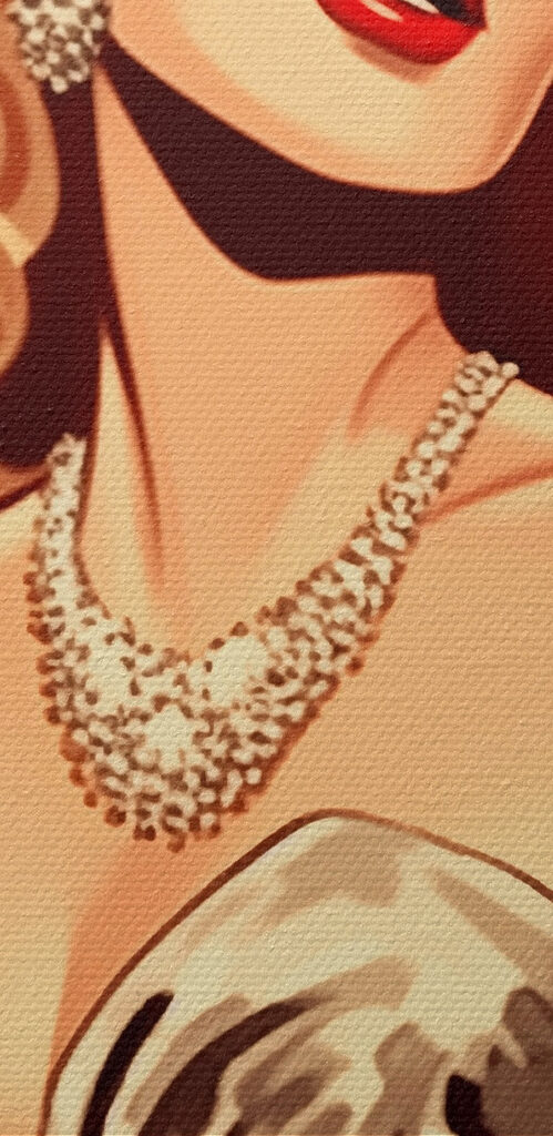 Woman singing into a microphone Woman singing into a microphone