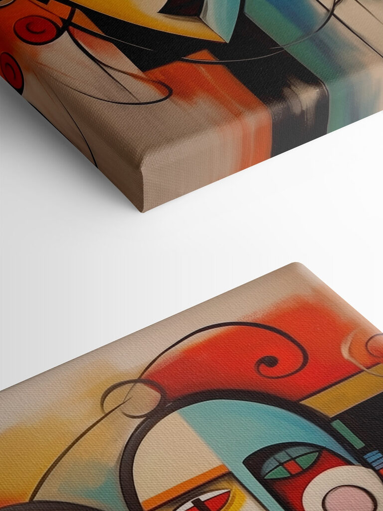 Group of people's faces painted on a wall