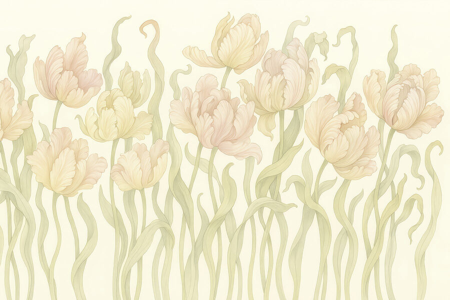 Finom tulipánok lágy árnyalatokban Finom tulipánok lágy árnyalatokban