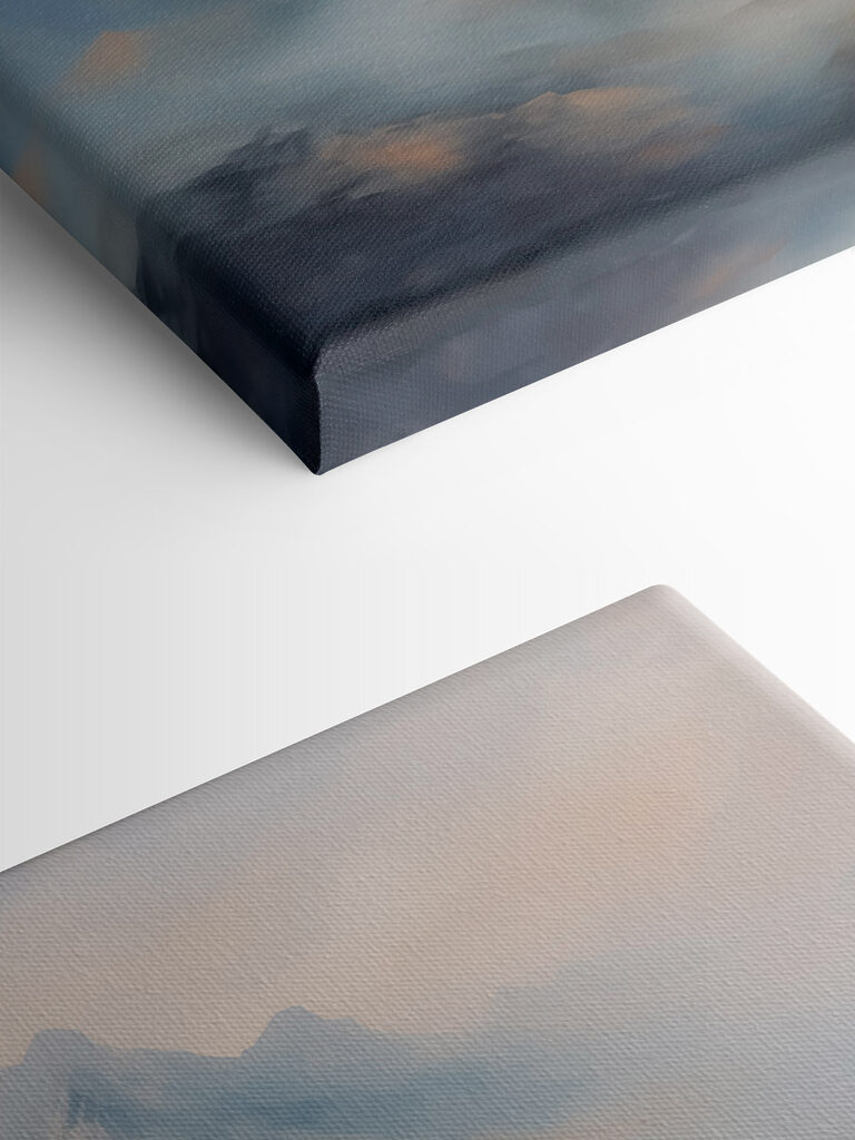 Mountain range with clouds