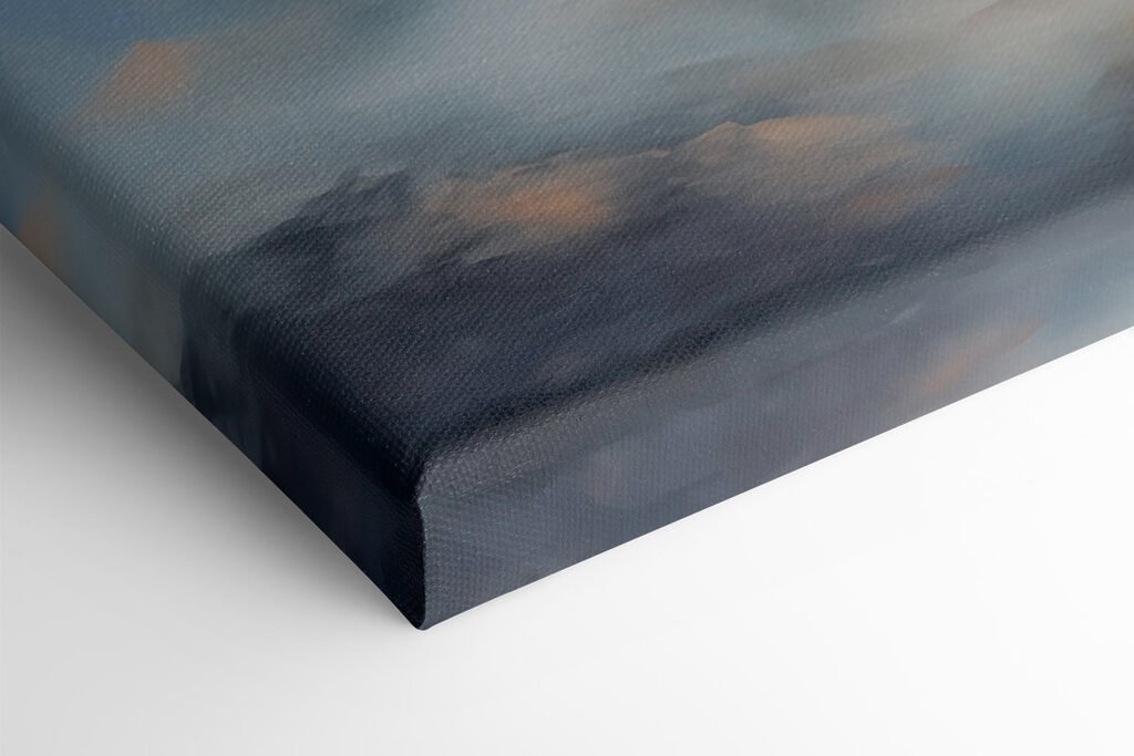 Mountain range with clouds