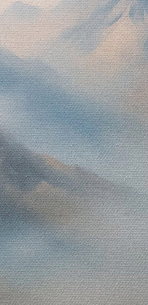 Mountain range with clouds