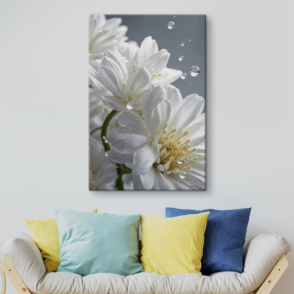 Delicate petals with morning dew