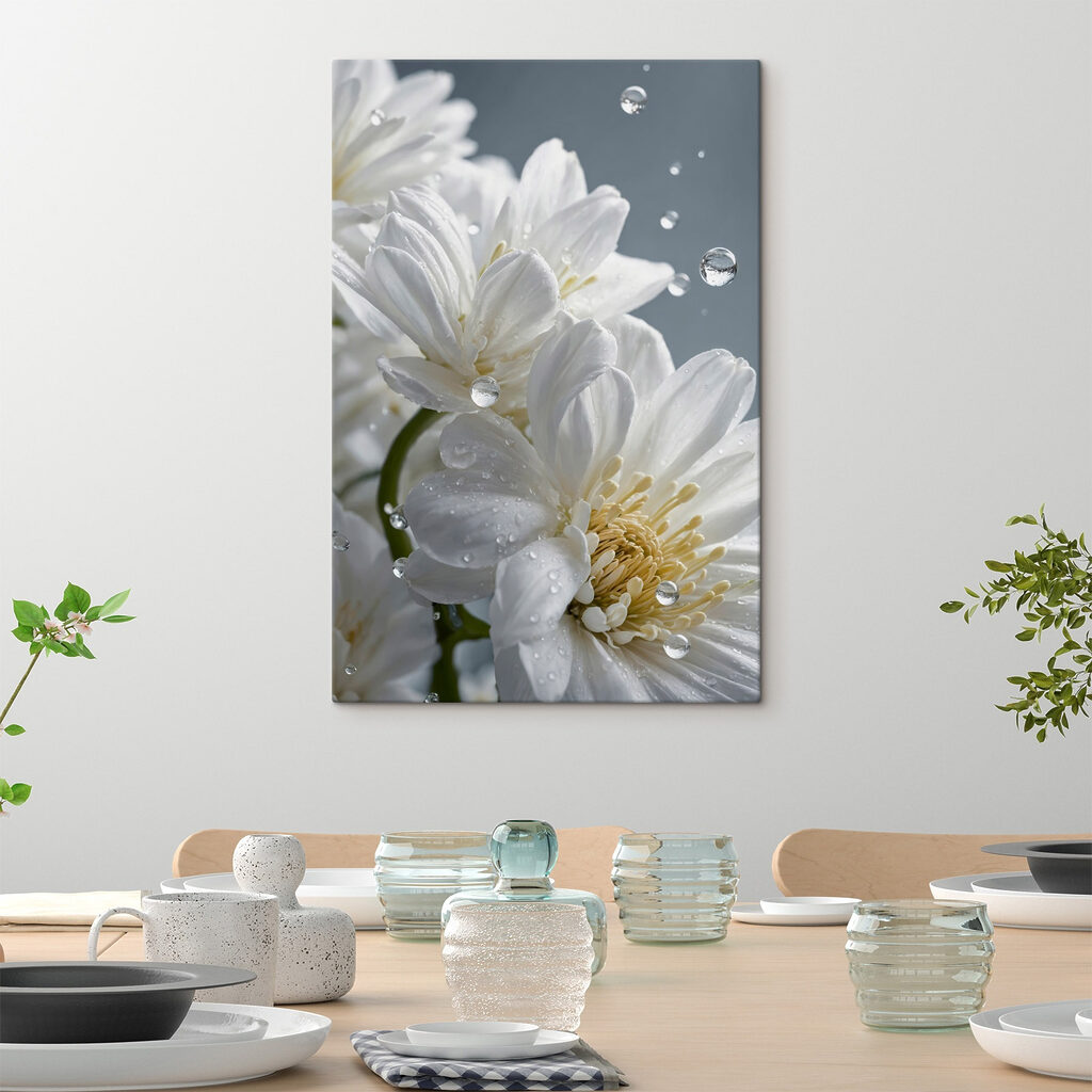 Delicate petals with morning dew