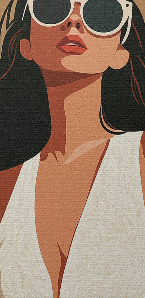 Woman wearing a white dress and hat Woman wearing a white dress and hat