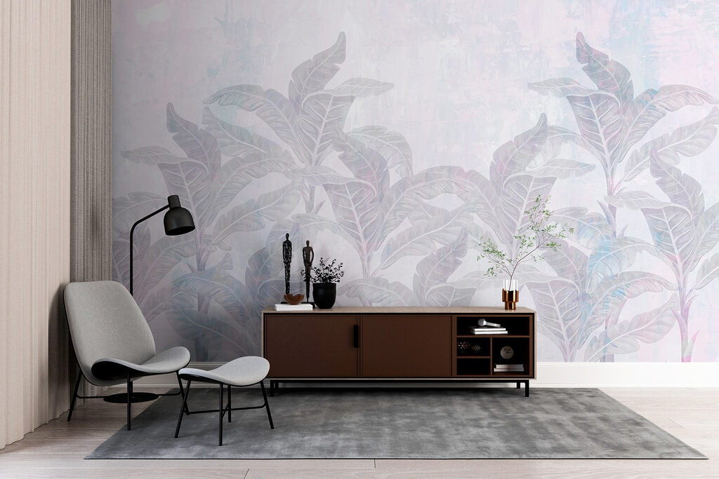 Delicate leaves in soft hues