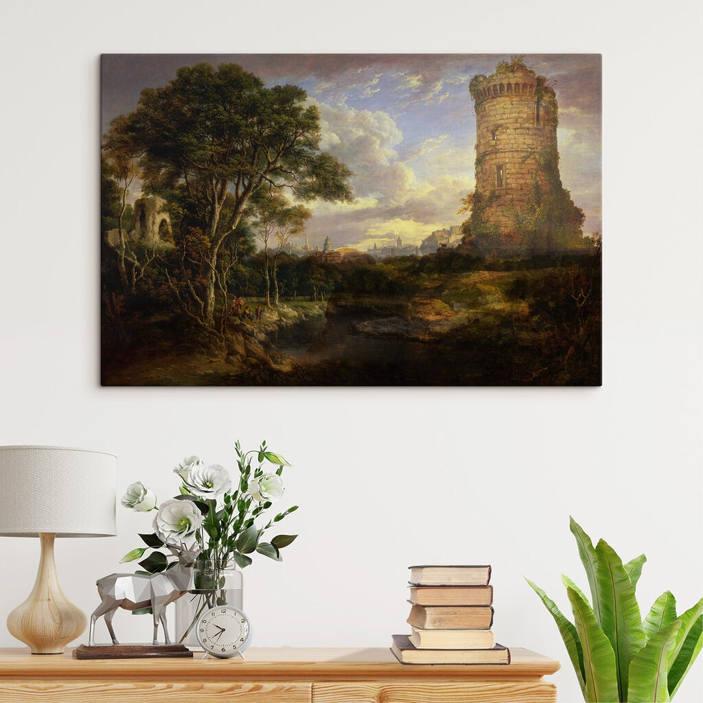 Painting of a castle tower