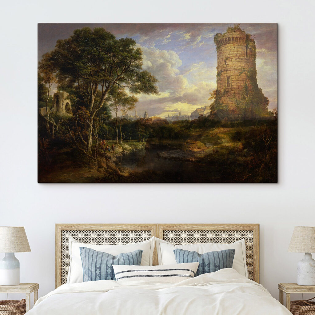 Painting of a castle tower