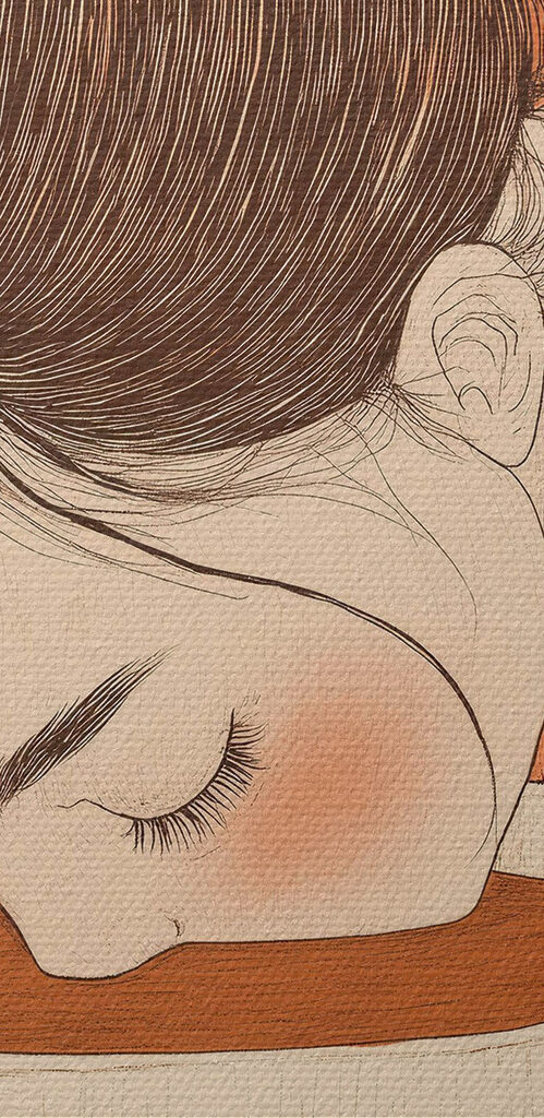 Woman drinking from a cup