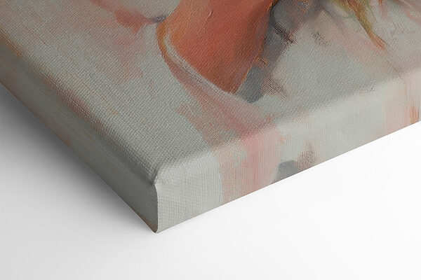 Painting of a man smelling flowers