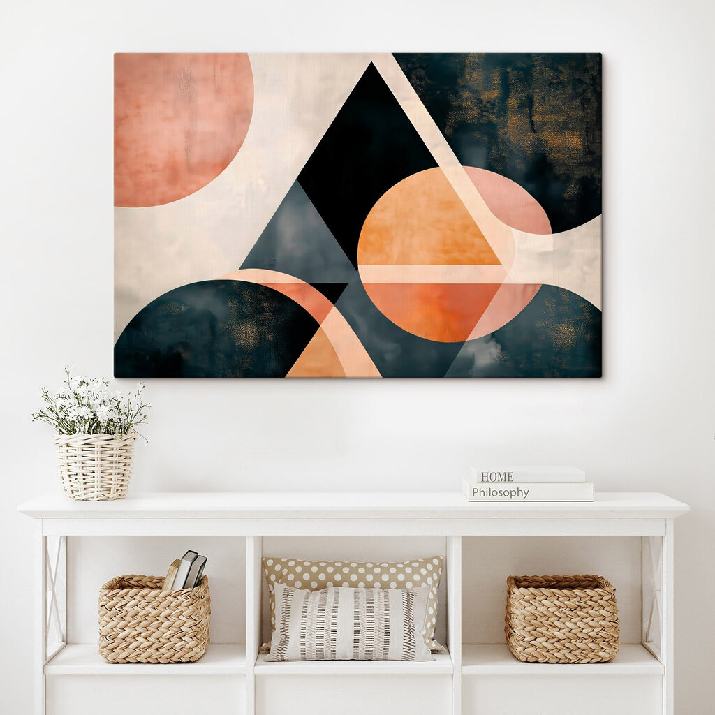 Black and orange geometric shapes Black and orange geometric shapes
