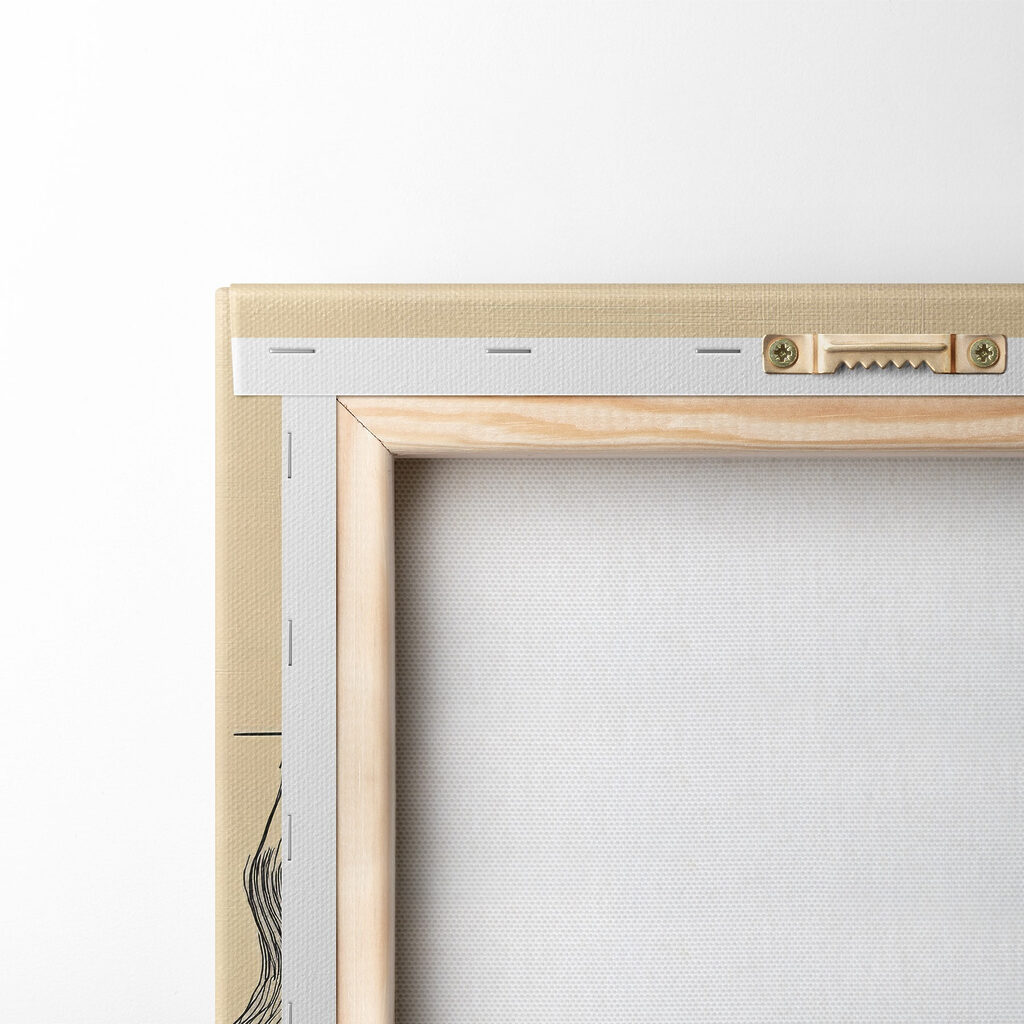 Drawing of a man and a woman's face