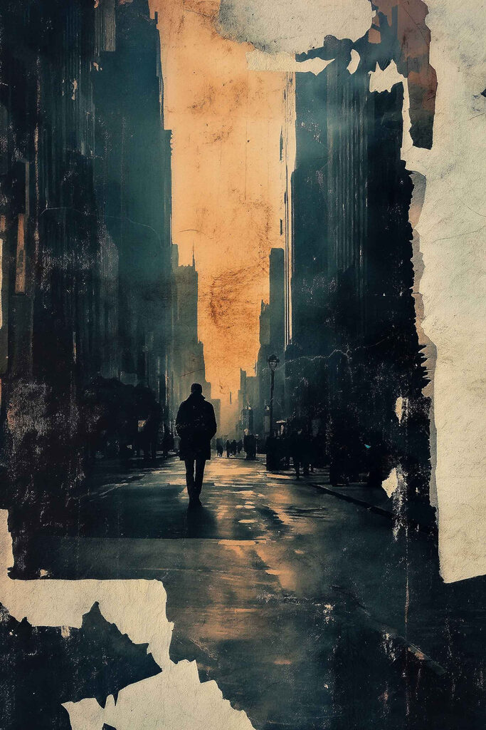 Person walking on a street