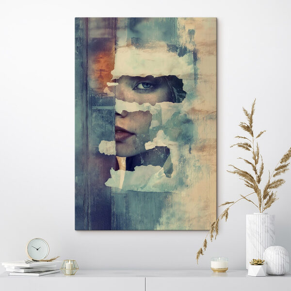 Woman's face through a window Woman's face through a window