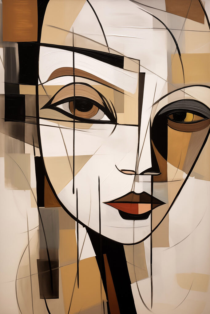 Painting of a woman's face