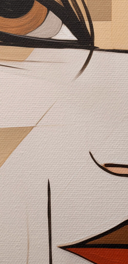 Painting of a woman's face