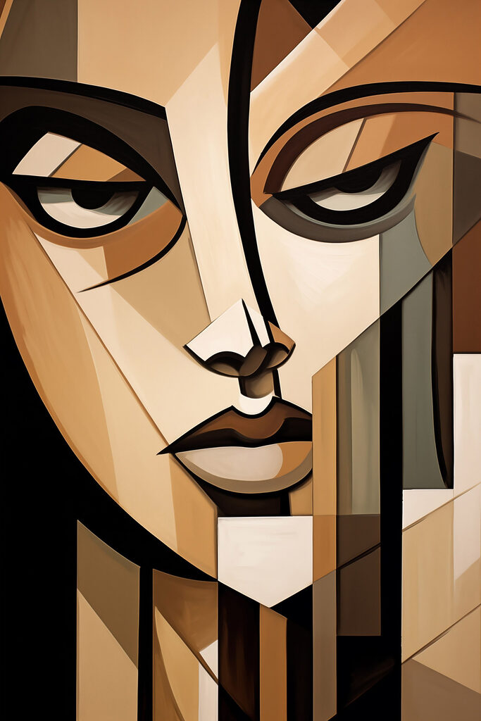 Painting of a woman's face