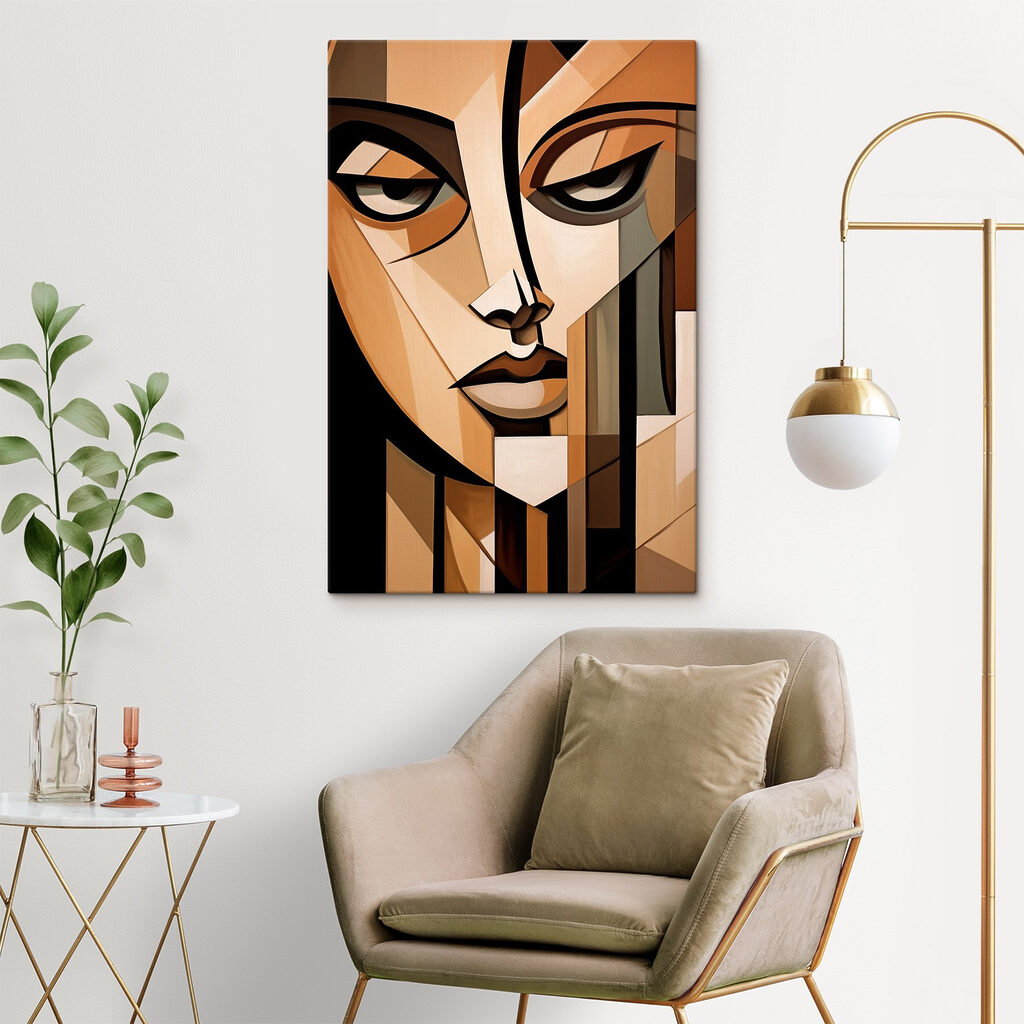 Painting of a woman's face