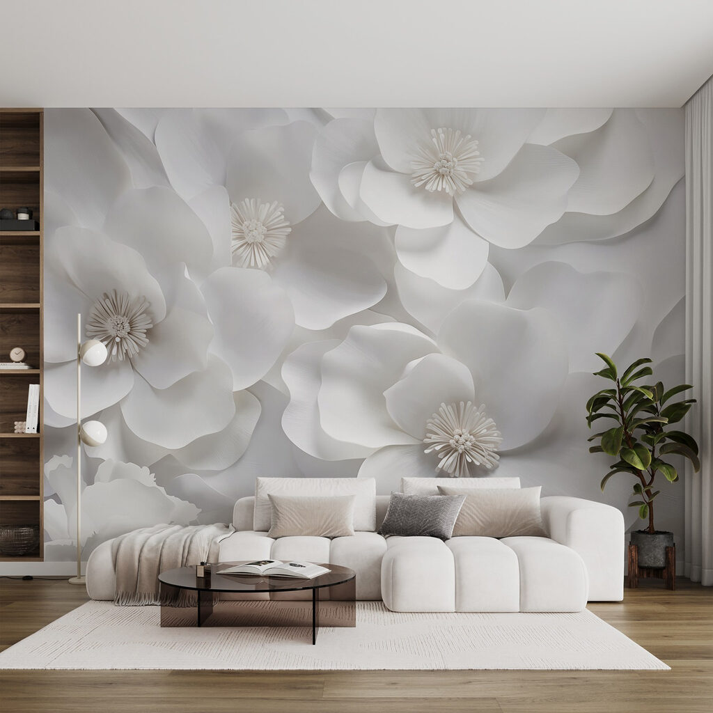 Group of white flowers Group of white flowers