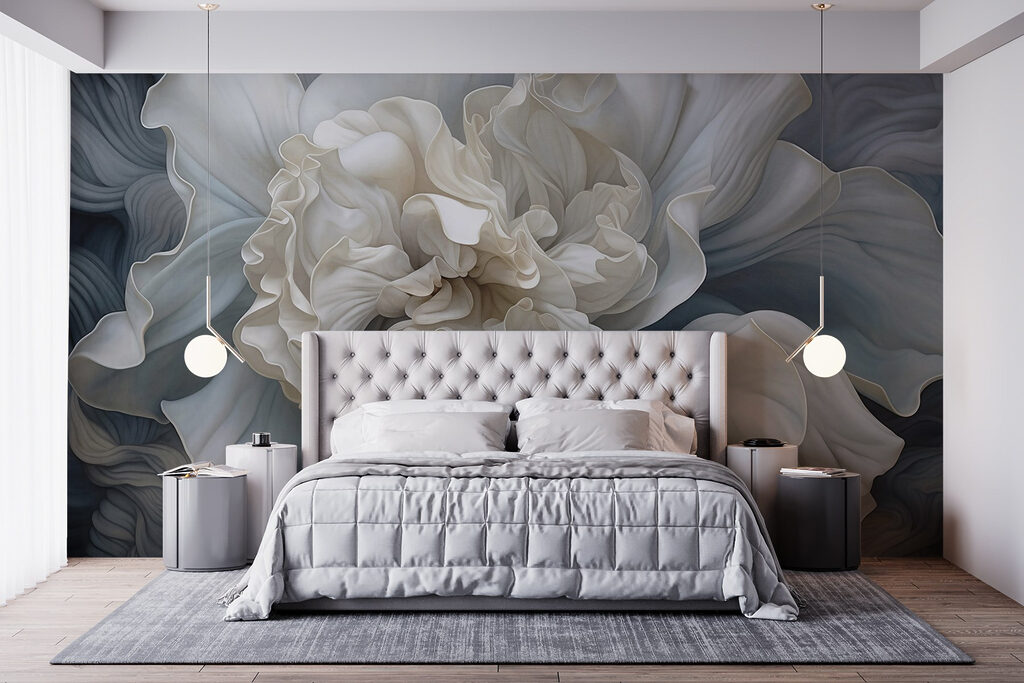 White flower with ruffles