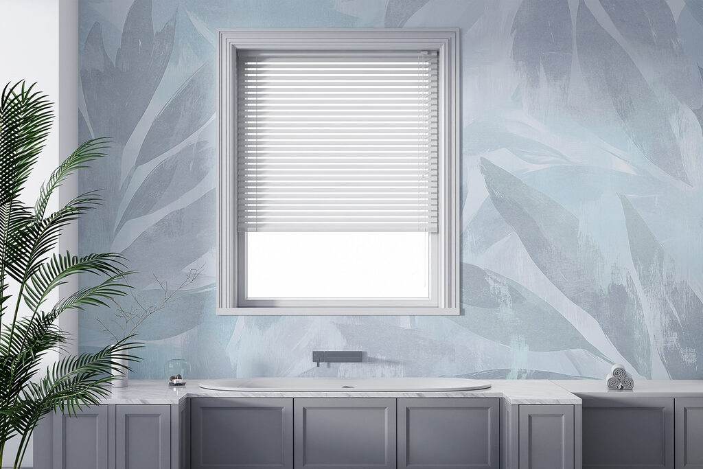 White and grey background with leaves