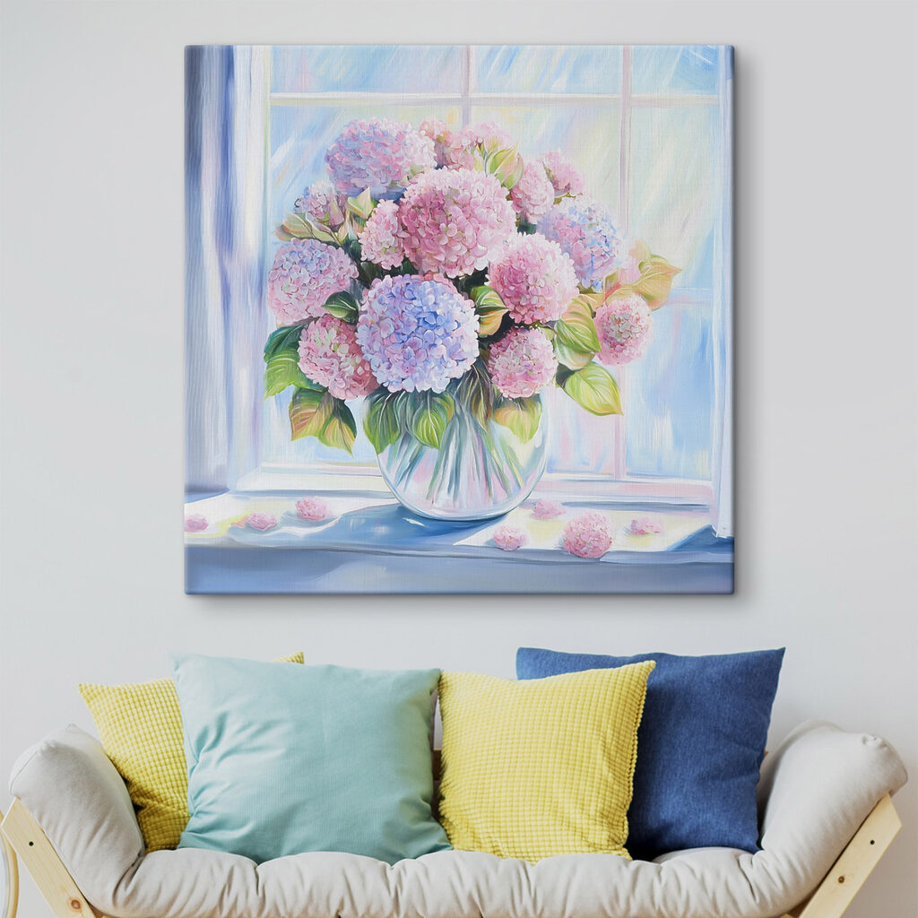 Painting of a vase of flowers