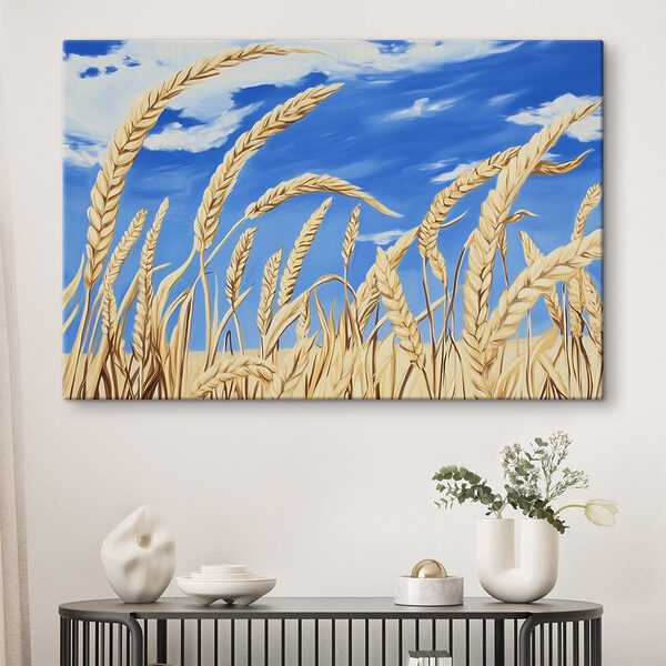 Festmény búza egy mezőn Festmény búza egy mezőn