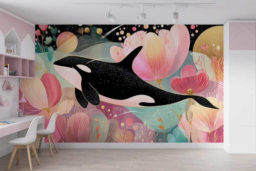 Whale swimming in the water Whale swimming in the water