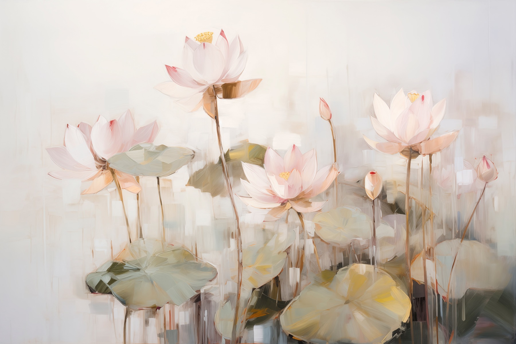 Painting of flowers and leaves Painting of flowers and leaves