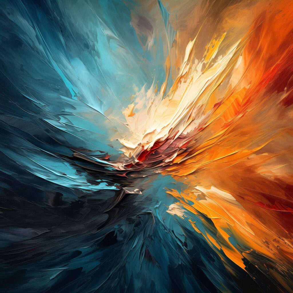 Colorful painting of a swirl