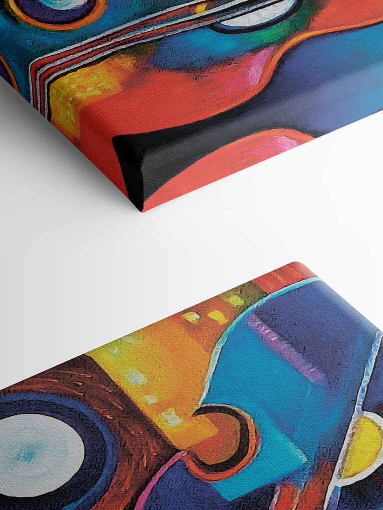 A colorful art piece of artwork