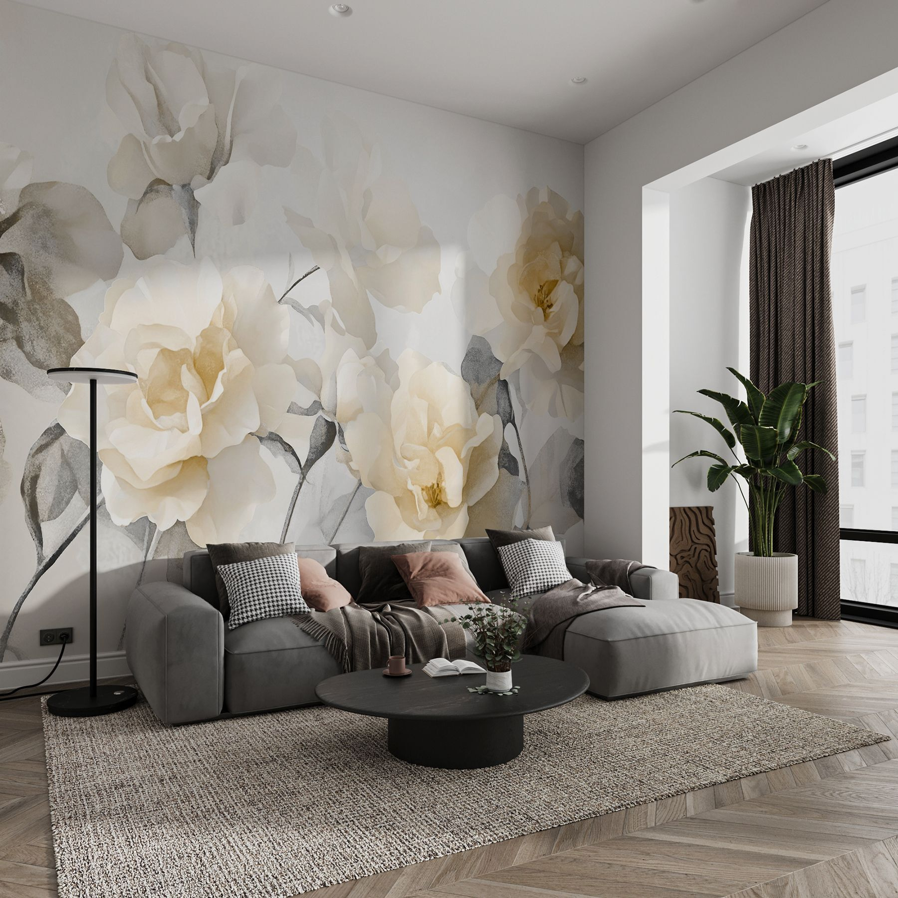 Group of white flowers Group of white flowers