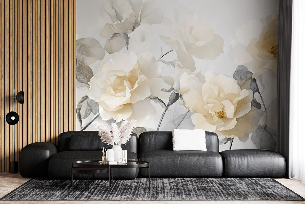 Group of white flowers Group of white flowers