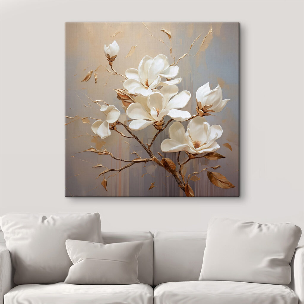 Painting of white flowers