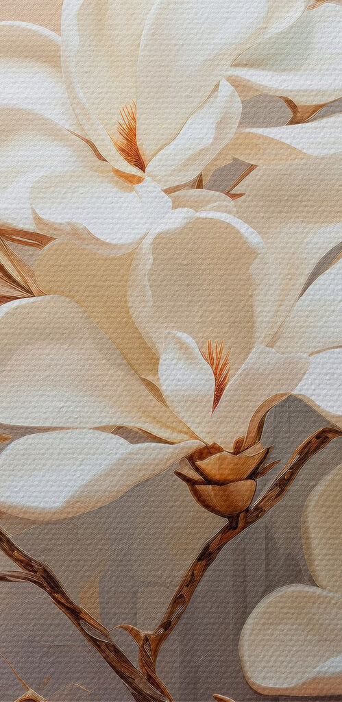 Painting of white flowers