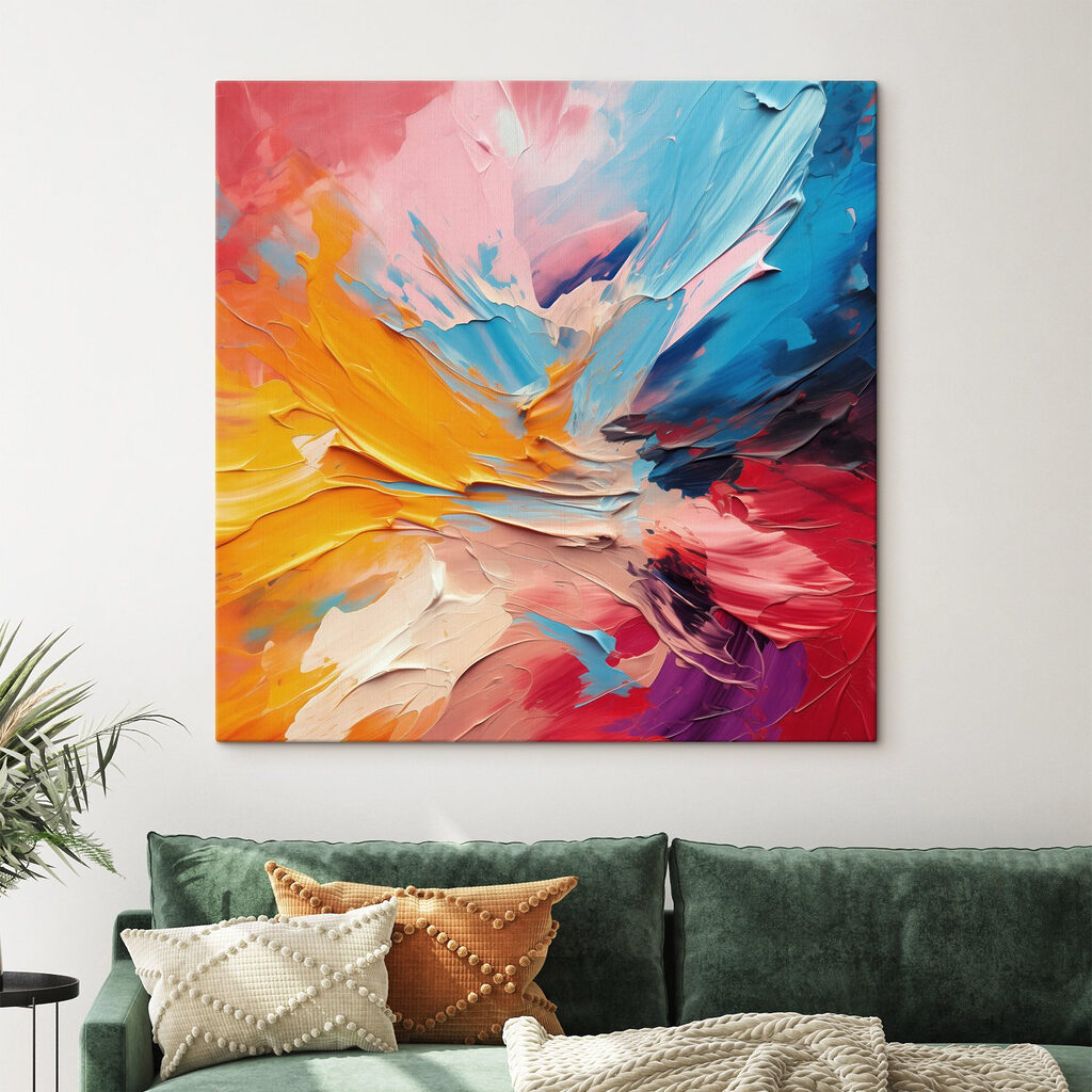 Vibrant hues collide in harmony Vibrant hues collide in harmony