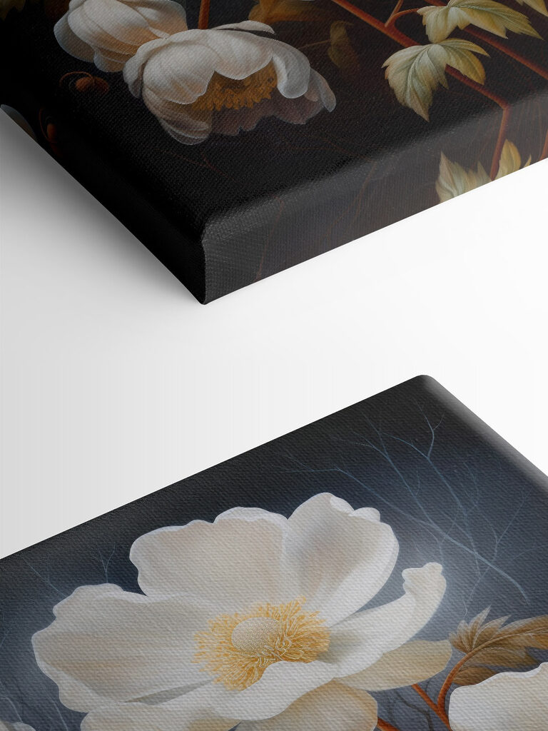 Painting of white flowers