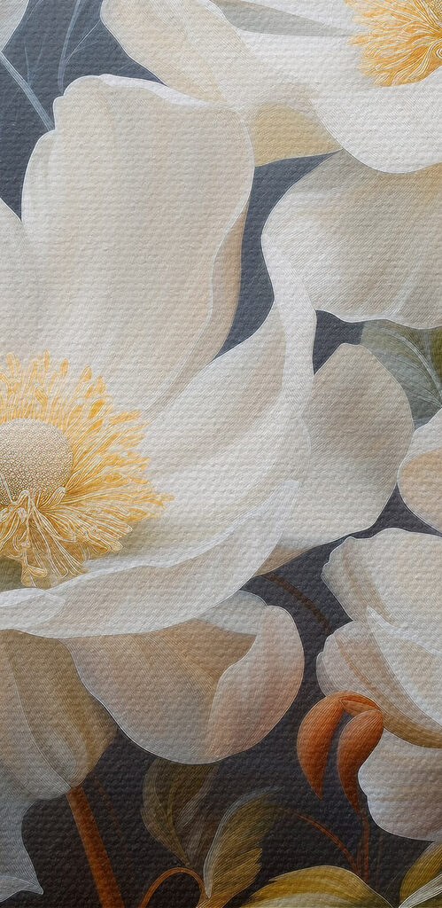 Painting of white flowers