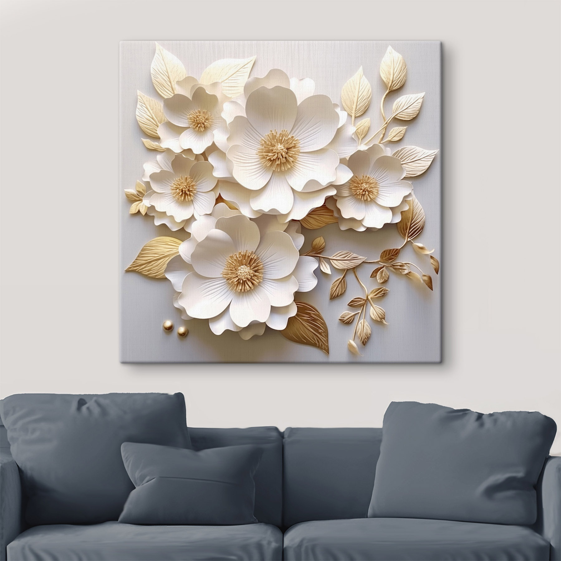 Elegant floral arrangement in soft tones