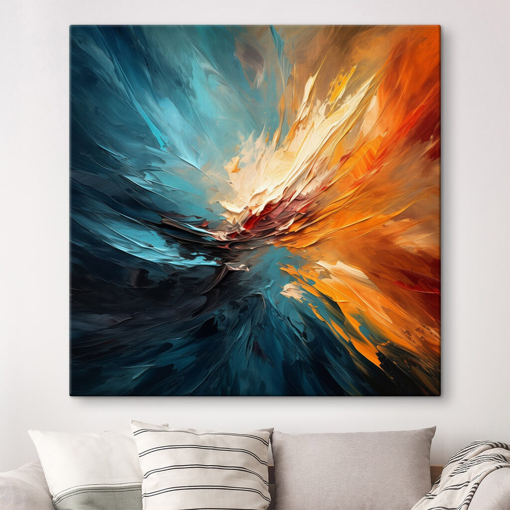 Colorful painting of a swirl