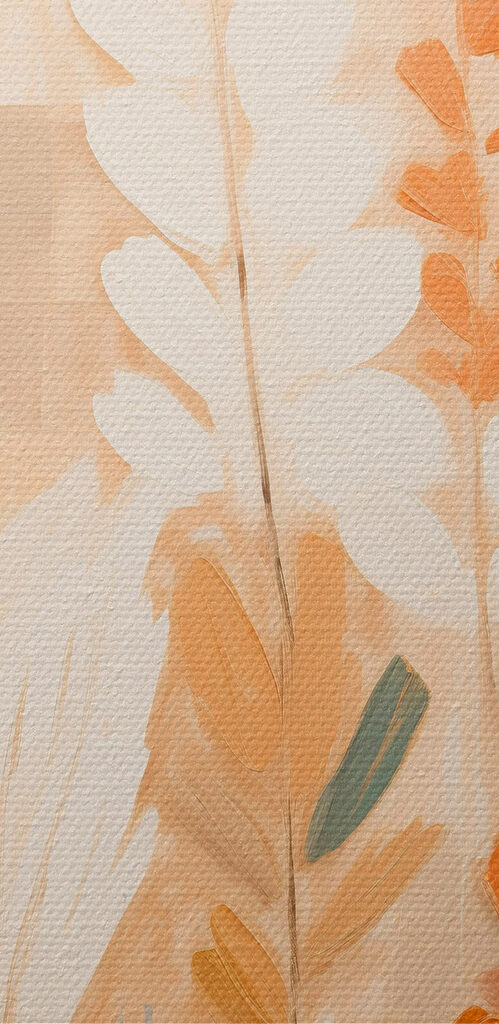 Painting of plants with leaves