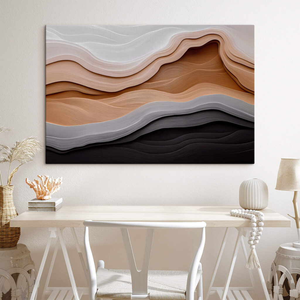 Soft waves of textured colors