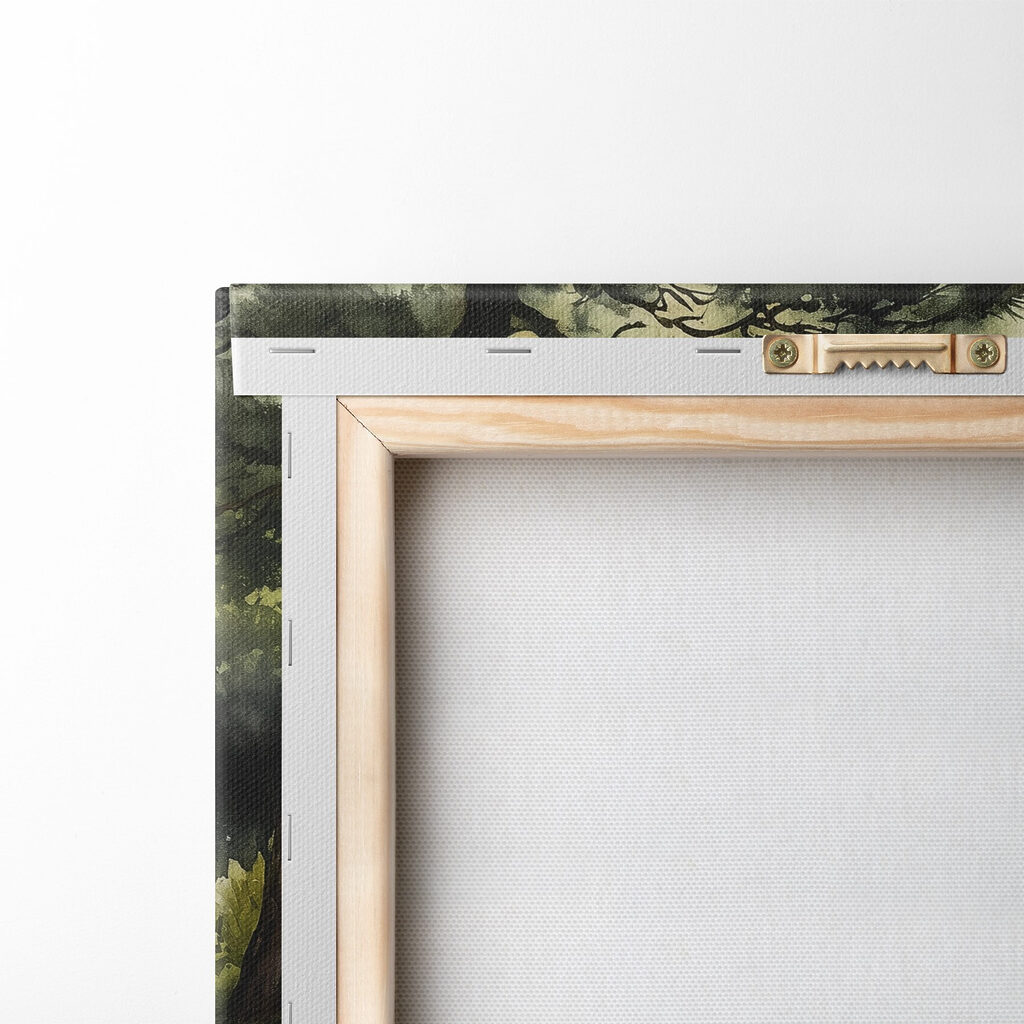 Watercolor painting of a path leading to a pond