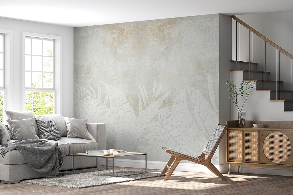 White background with leaves White background with leaves